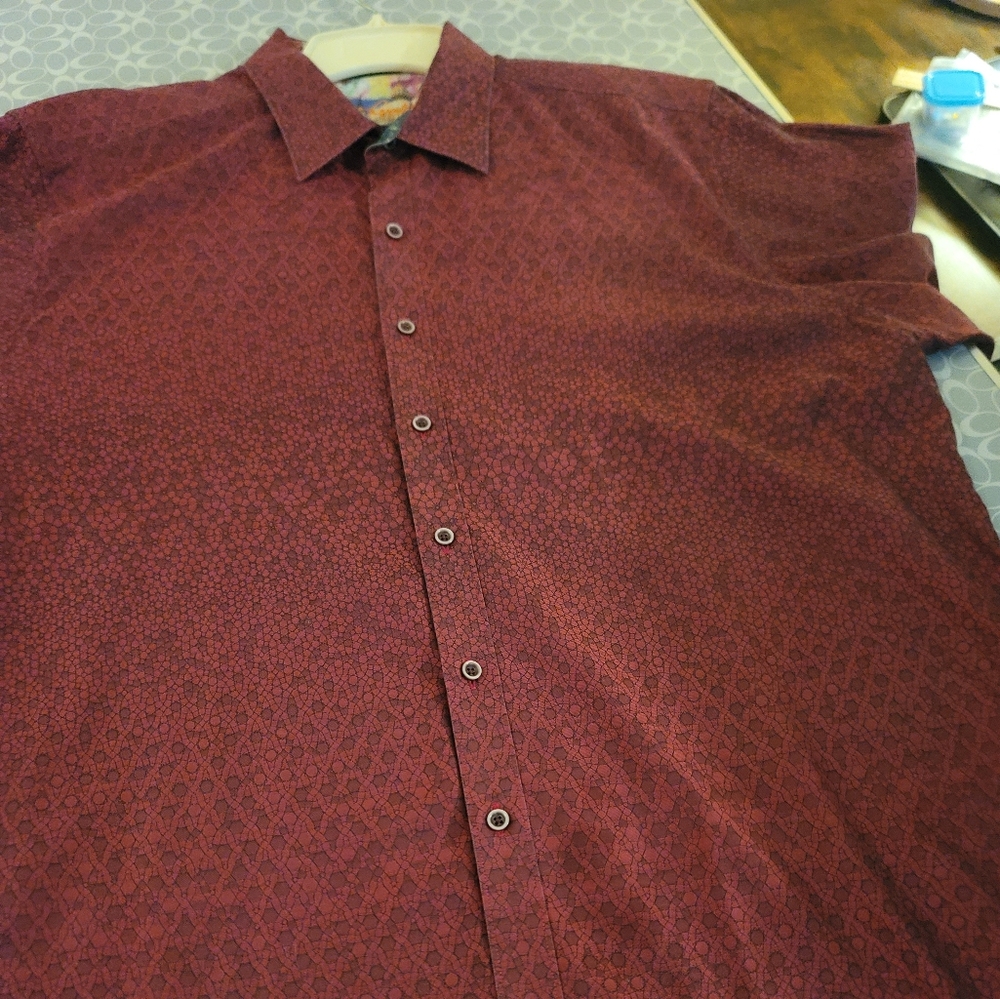 Robert graham red 3xl longs sleeve shirt
